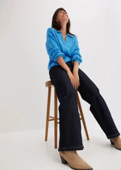 bonprix Bekleidung·Umstandsmode|Strickmode^Oversize Pullover aus weichem Kaschmir-Mix brilliantblau