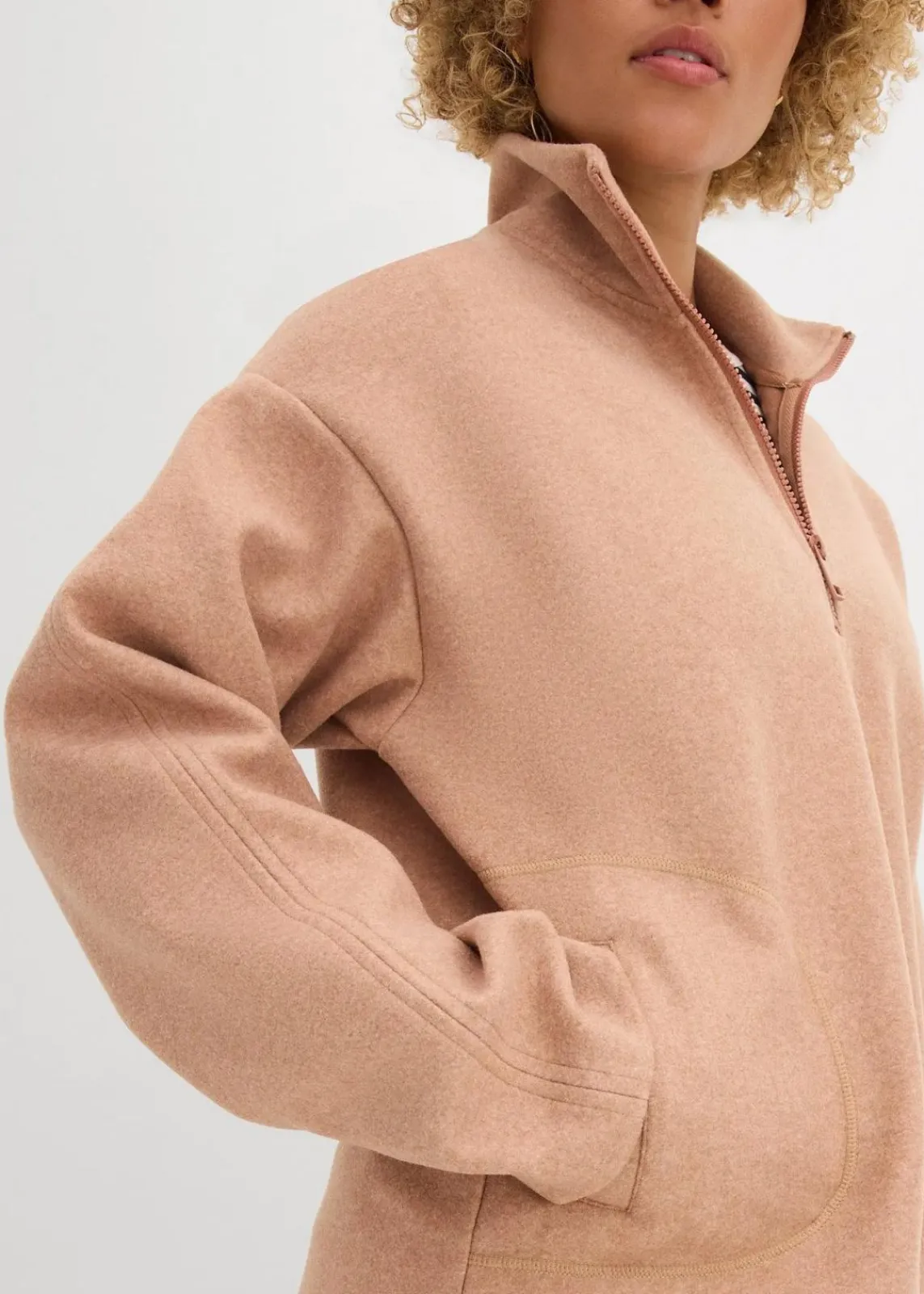 bonprix Bekleidung·Blusen & Tuniken|Zweiteiler & Sets^Oversize Pullover in Wolloptik schokosorbet meliert