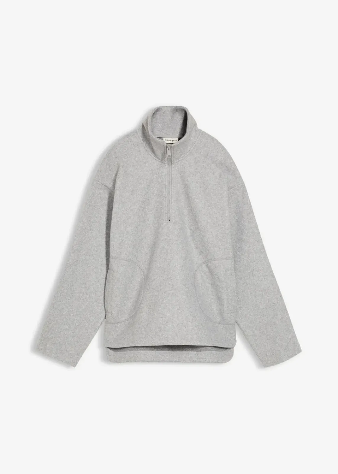 bonprix Sweat|Zweiteiler & Sets^Oversize Pullover in Wolloptik schattengrau meliert