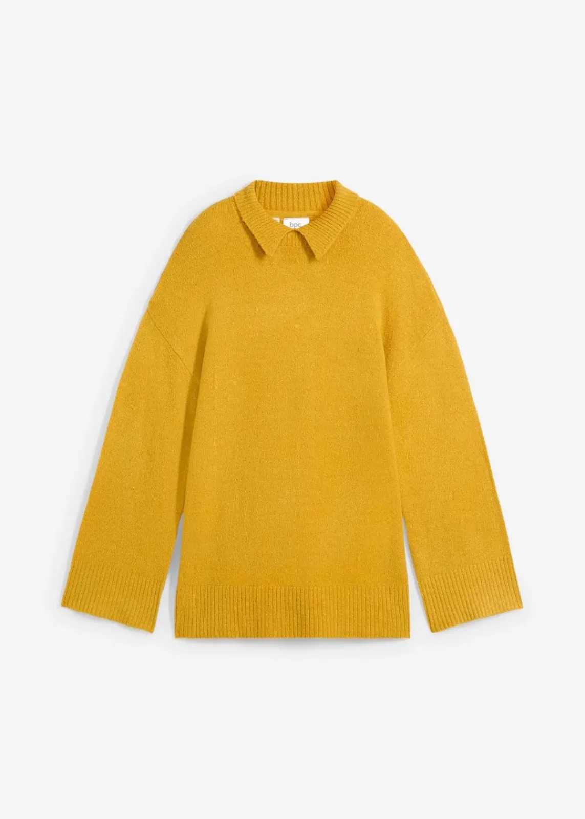 bonprix Bekleidung·Umstandsmode|Bekleidung·Jeans^Oversize Pullover mit Turtleneck und Seitenschlitzen ockergold