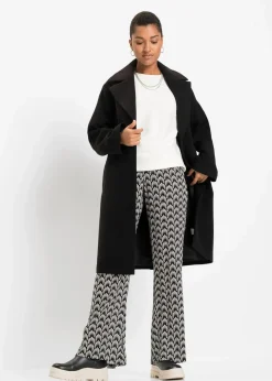 bonprix Strickmode|Pullover & Strickjacken^Oversize Ripp-Pullover aus Viskose-Mix wollweiß