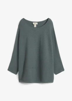 bonprix Strickmode|Pullover & Strickjacken^Oversize Ripp-Pullover aus Viskose-Mix eukalyptusgrün