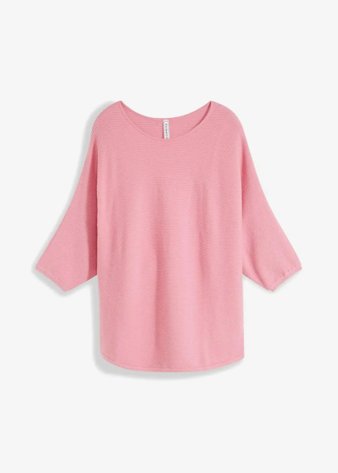 bonprix Strickmode|Pullover & Strickjacken^Oversize Ripp-Pullover aus Viskose-Mix rosa
