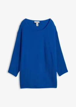bonprix Strickmode|Pullover & Strickjacken^Oversize Ripp-Pullover aus Viskose-Mix arktikblau