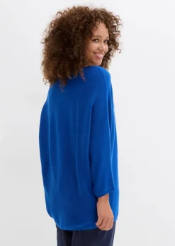 bonprix Strickmode|Pullover & Strickjacken^Oversize Ripp-Pullover aus Viskose-Mix arktikblau