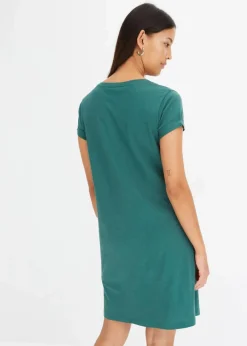 bonprix Kleider|Nachhaltigere Materialien^Oversize Shirtkleid mattgrün