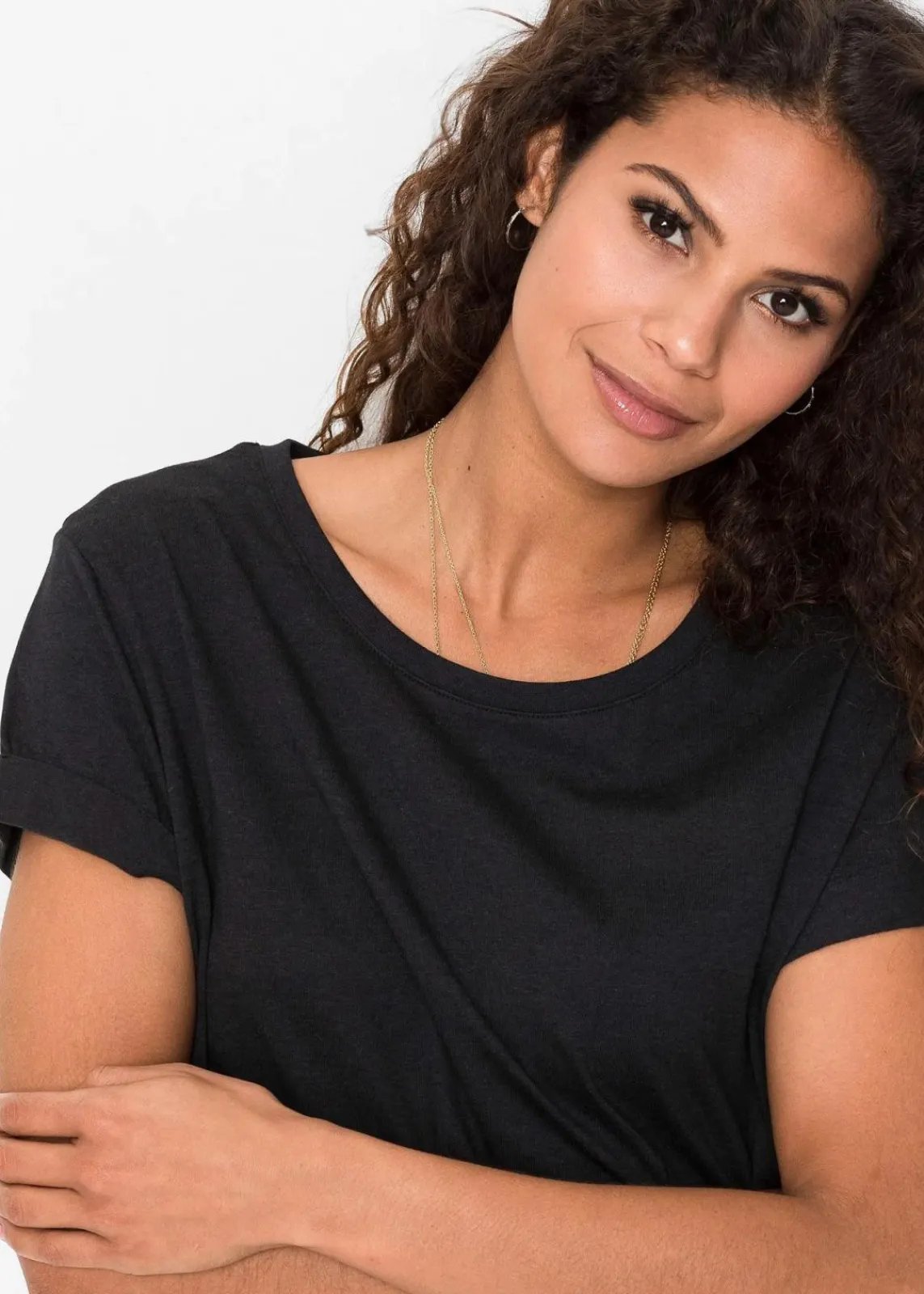 bonprix Basics|Nachhaltigere Materialien^Oversize Shirtkleid schwarz