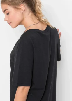 bonprix Basics|Kleider^Oversize- Shirtkleid schwarz
