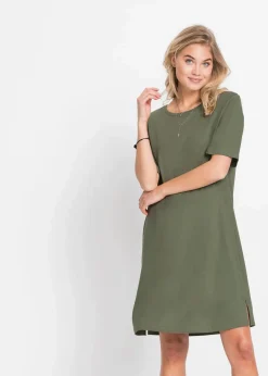 bonprix Kleider|Basics^Oversize- Shirtkleid oliv