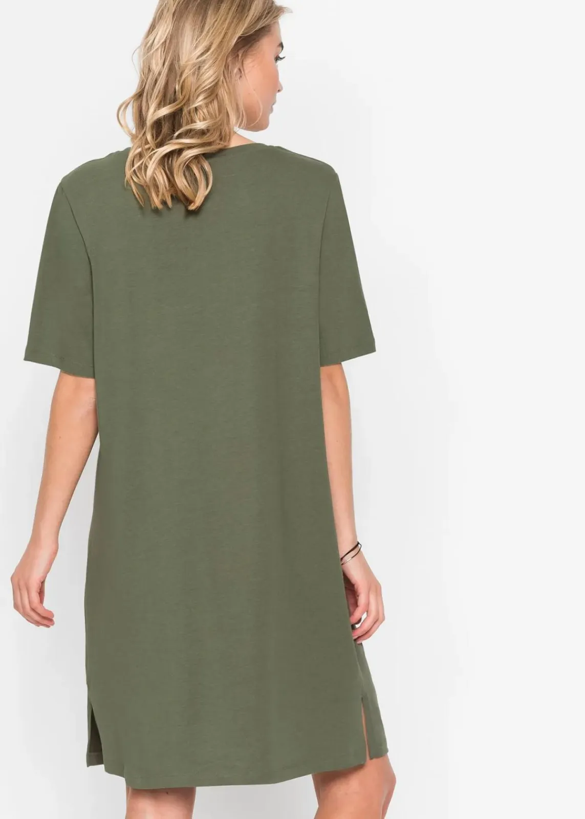 bonprix Kleider|Basics^Oversize- Shirtkleid oliv