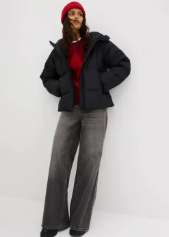 bonprix Nachhaltigere Materialien|Jacken & Mäntel^Oversize Steppjacke schwarz