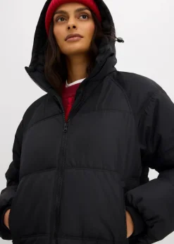 bonprix Nachhaltigere Materialien|Jacken & Mäntel^Oversize Steppjacke schwarz