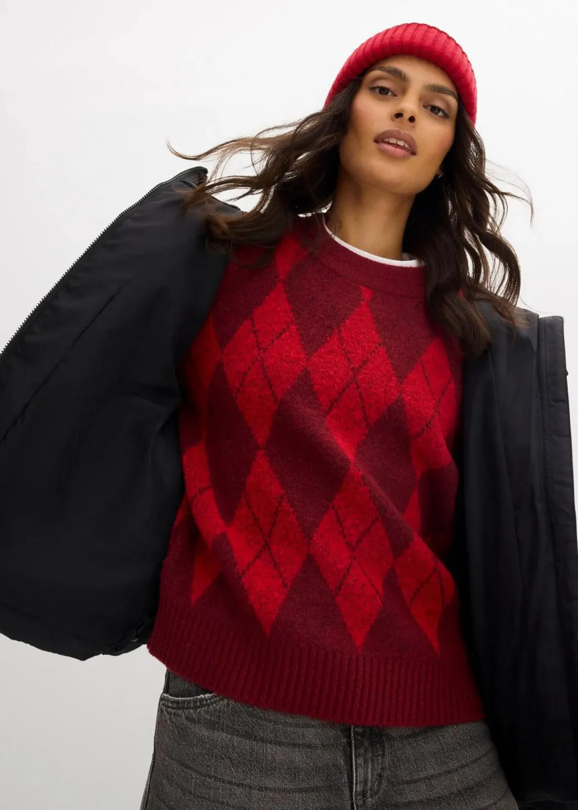bonprix Nachhaltigere Materialien|Jacken & Mäntel^Oversize Steppjacke schwarz