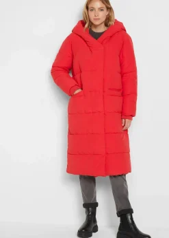 bonprix Jacken & Mäntel|Nachhaltigere Materialien^Oversize Steppmantel tomatenrot