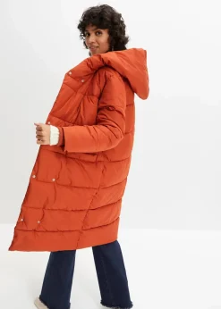 bonprix Jacken & Mäntel|Nachhaltigere Materialien^Oversize Steppmantel rostbraun