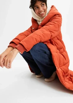 bonprix Jacken & Mäntel|Nachhaltigere Materialien^Oversize Steppmantel rostbraun