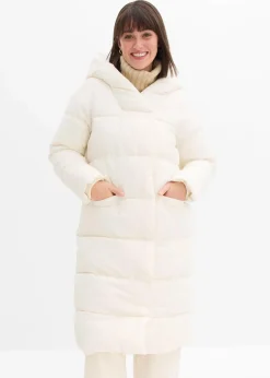 bonprix Jacken & Mäntel|Nachhaltigere Materialien^Oversize Steppmantel perlweiß