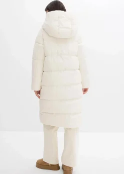 bonprix Jacken & Mäntel|Nachhaltigere Materialien^Oversize Steppmantel perlweiß