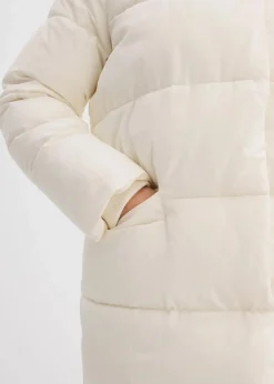 bonprix Jacken & Mäntel|Nachhaltigere Materialien^Oversize Steppmantel perlweiß