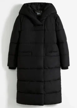 bonprix Bekleidung·Hosen|Nachhaltigere Materialien^Oversize Steppmantel schwarz