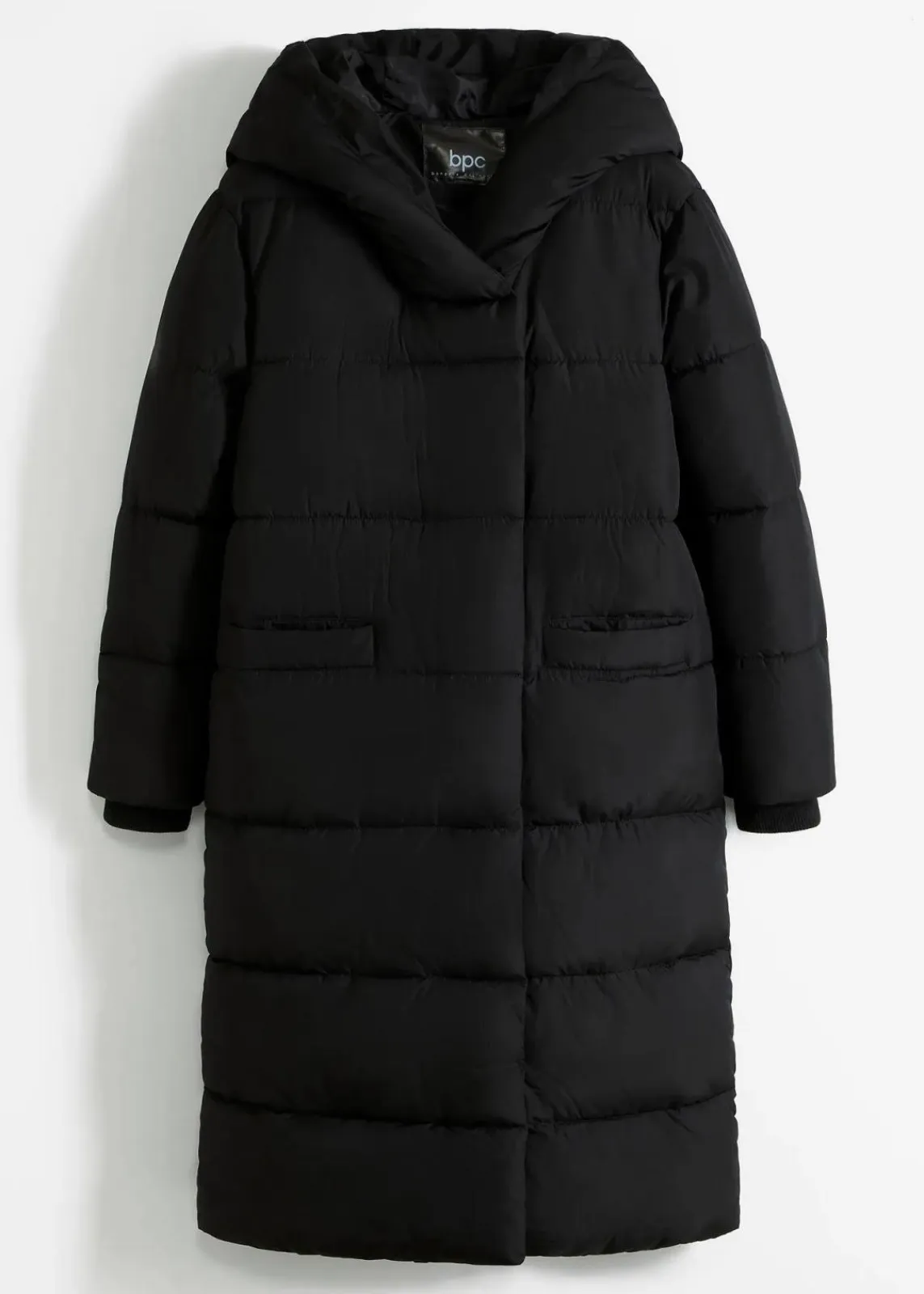 bonprix Bekleidung·Hosen|Nachhaltigere Materialien^Oversize Steppmantel schwarz