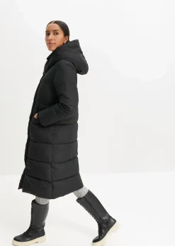 bonprix Bekleidung·Hosen|Nachhaltigere Materialien^Oversize Steppmantel schwarz