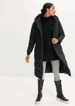 bonprix Bekleidung·Hosen|Nachhaltigere Materialien^Oversize Steppmantel schwarz