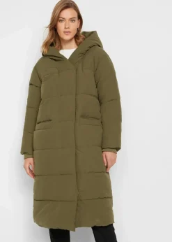 bonprix Jacken & Mäntel|Nachhaltigere Materialien^Oversize Steppmantel dunkeloliv
