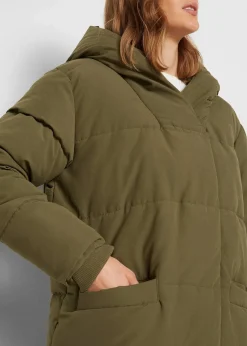 bonprix Jacken & Mäntel|Nachhaltigere Materialien^Oversize Steppmantel dunkeloliv