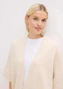 bonprix Bekleidung·Hosen|Jacken & Mäntel^Oversize Strick-Cape kieselbeige meliert