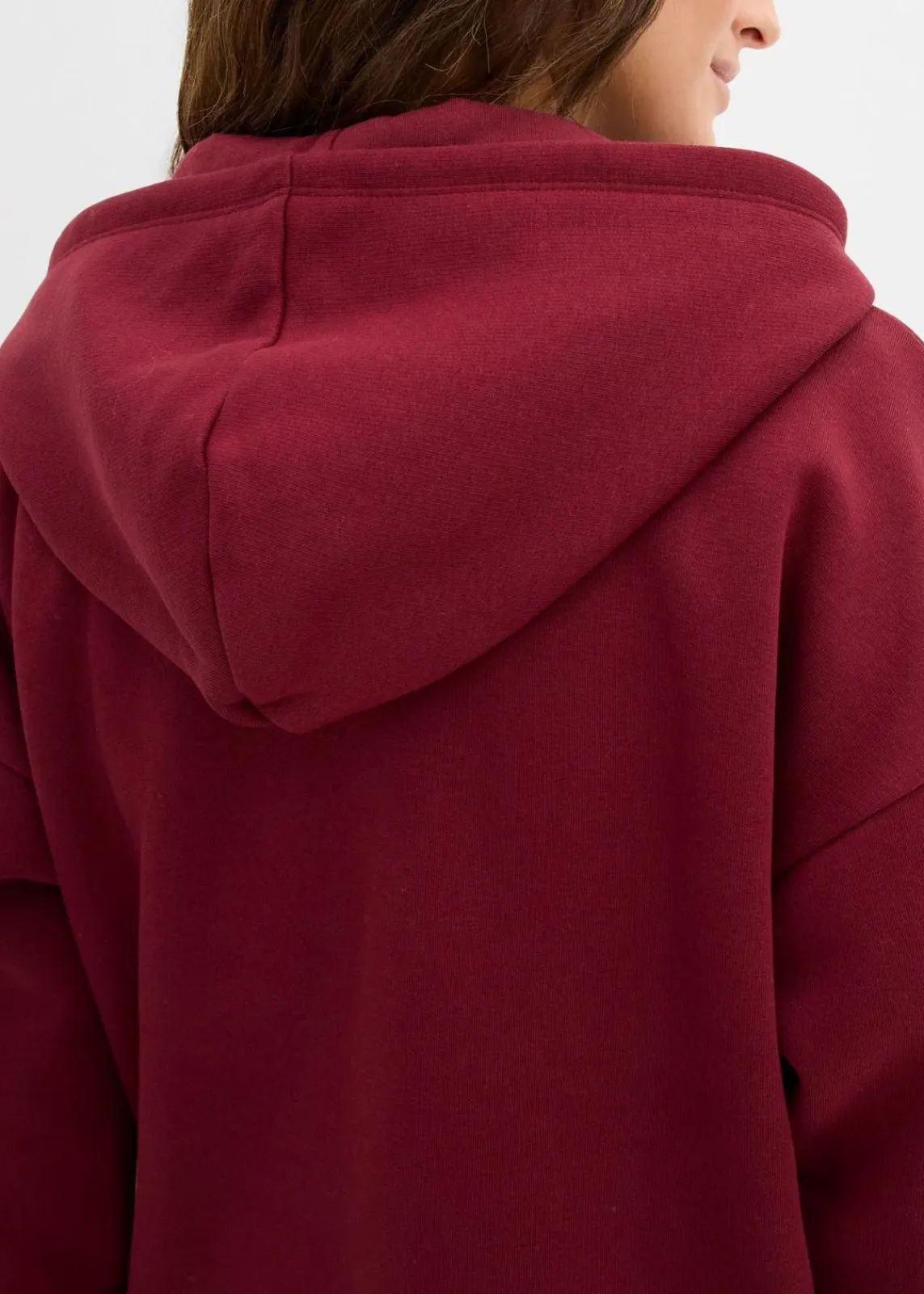 bonprix Bekleidung·Blusen & Tuniken|Zweiteiler & Sets^Oversize Sweatjacke ahornrot