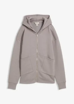 bonprix Nachhaltigere Materialien|Sweat^Oversize Sweatjacke grau