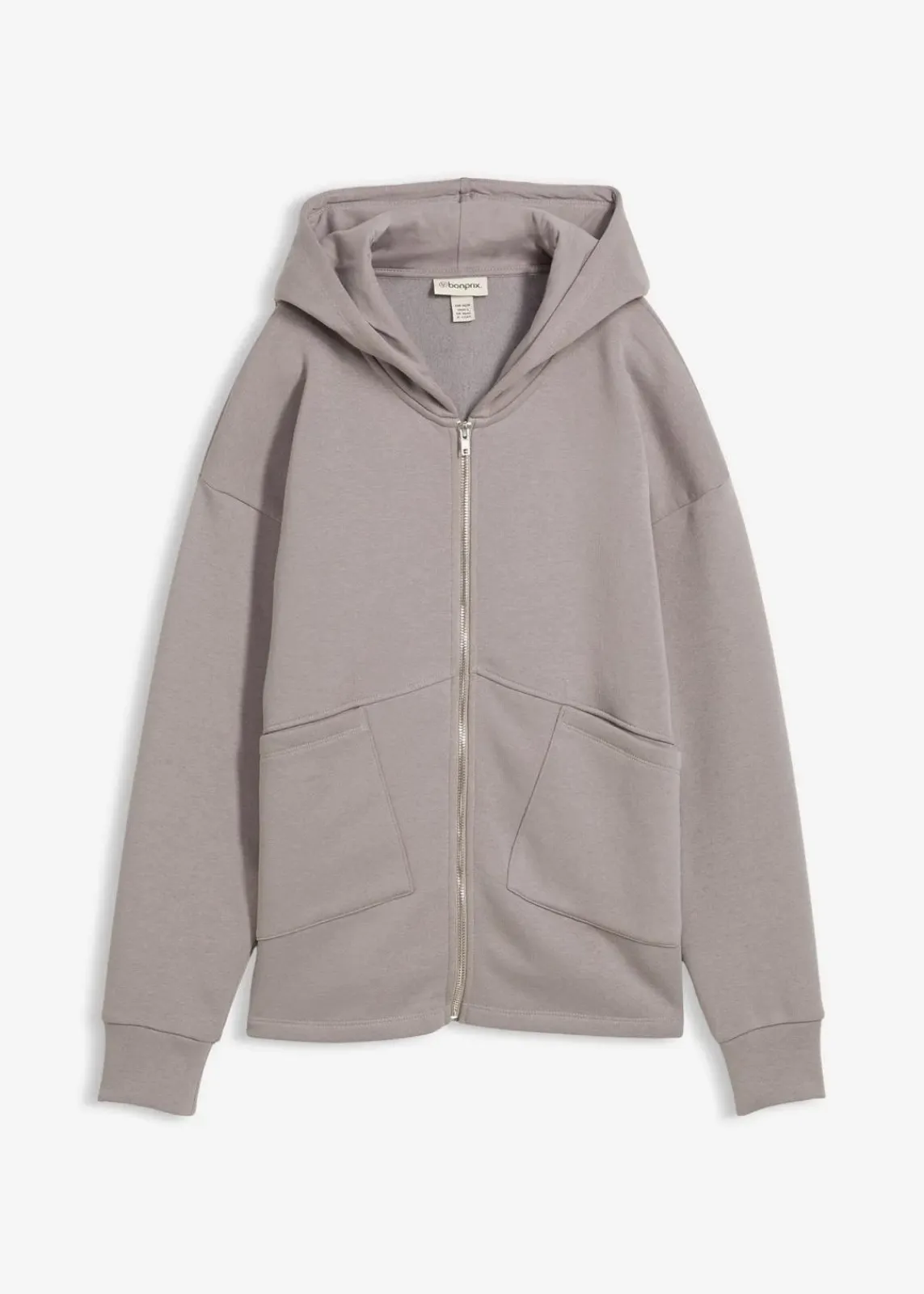 bonprix Nachhaltigere Materialien|Sweat^Oversize Sweatjacke grau