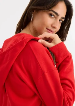 bonprix Nachhaltigere Materialien|Sweat^Oversize Sweatjacke lavarot