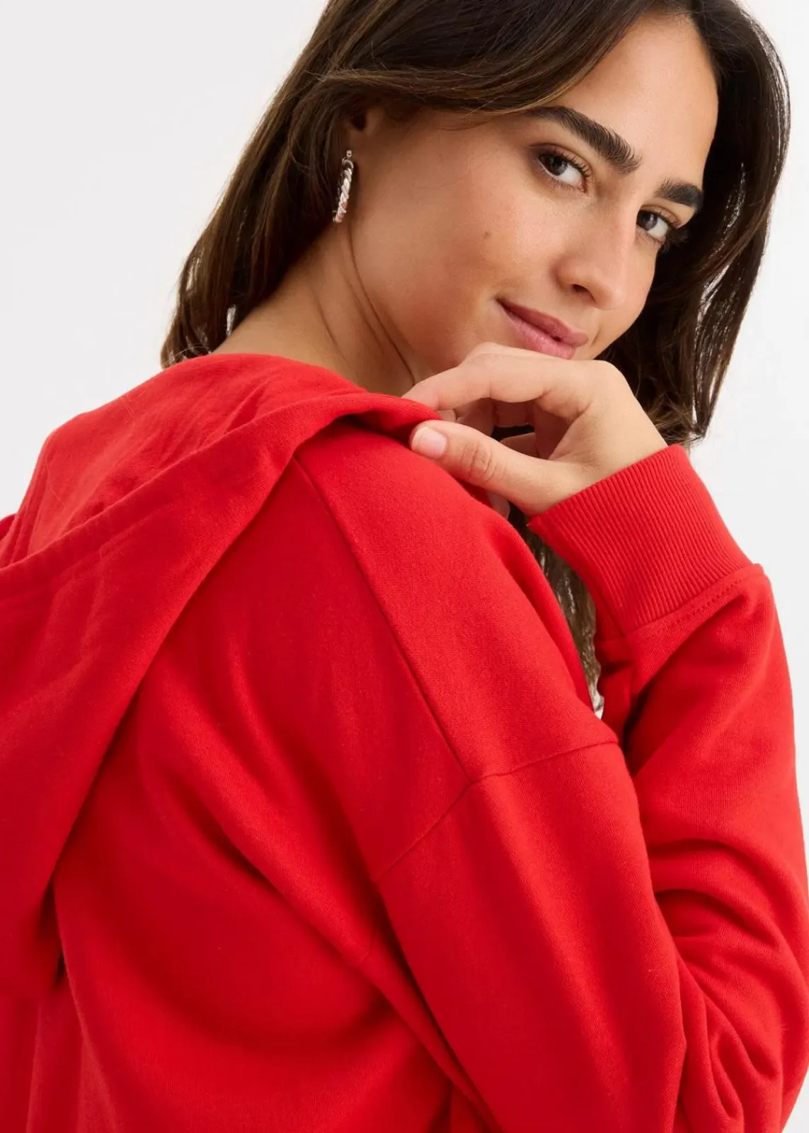 bonprix Nachhaltigere Materialien|Sweat^Oversize Sweatjacke lavarot
