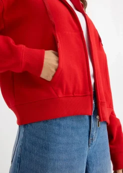 bonprix Nachhaltigere Materialien|Sweat^Oversize Sweatjacke lavarot