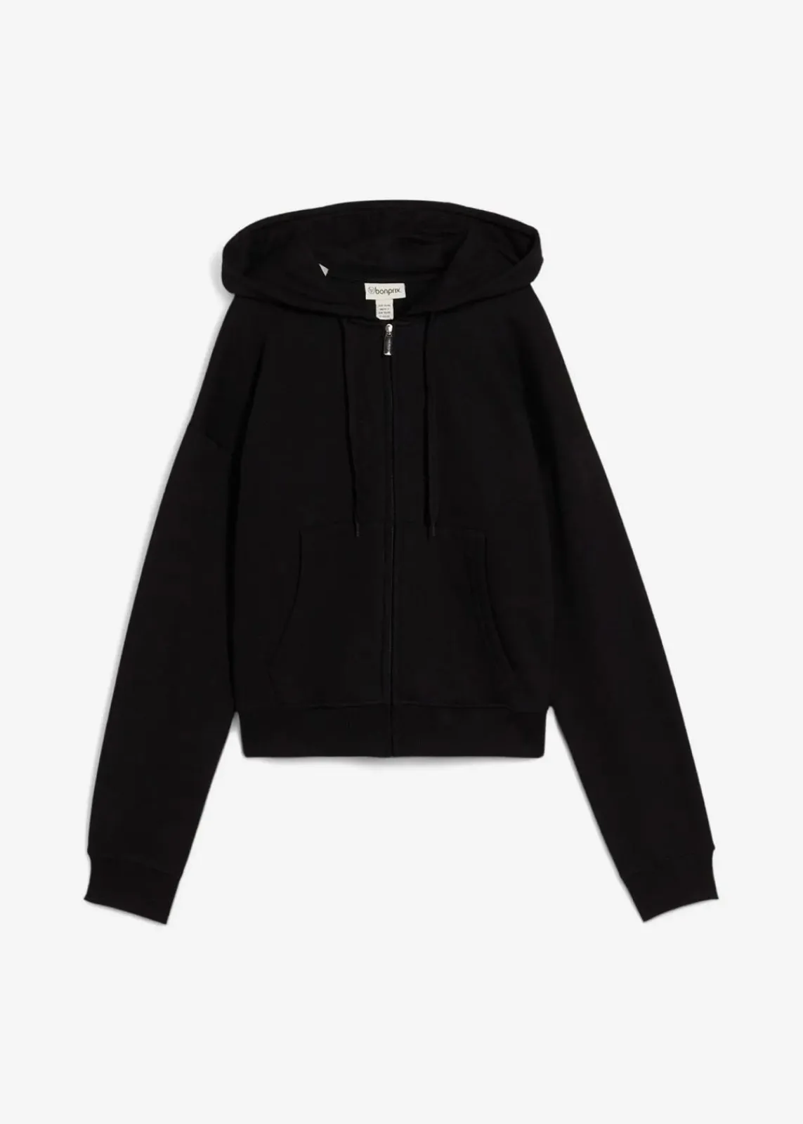 bonprix Bekleidung·Röcke|Bekleidung·Blusen & Tuniken^Oversize Sweatjacke schwarz