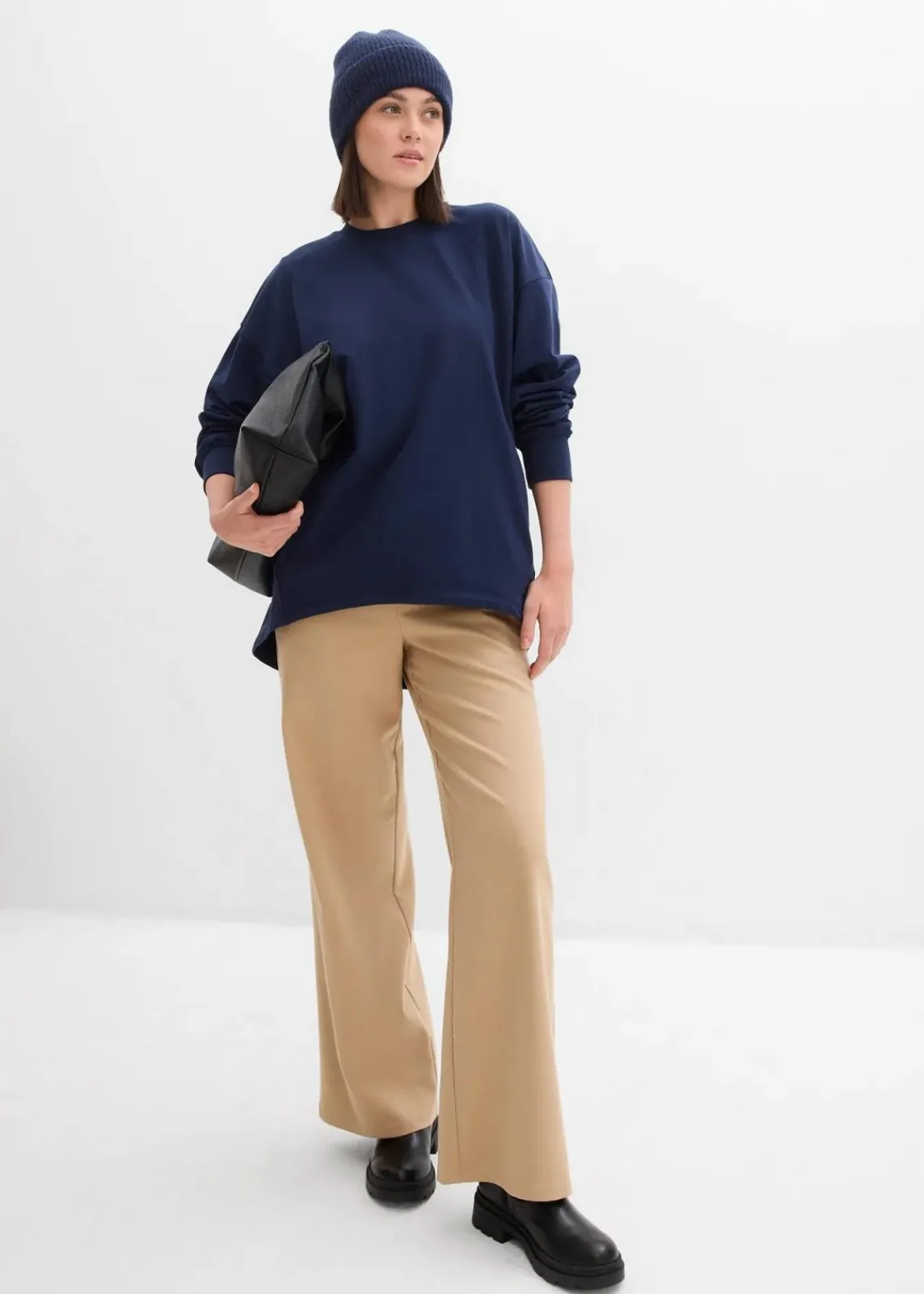 bonprix Bekleidung·Blusen & Tuniken|Sweat^Oversize Sweatshirt dunkelblau