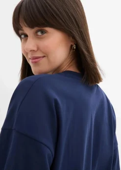 bonprix Bekleidung·Blusen & Tuniken|Sweat^Oversize Sweatshirt dunkelblau