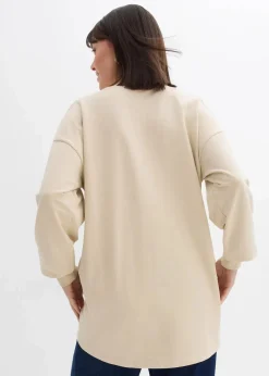 bonprix Sweat|Bekleidung·Blusen & Tuniken^Oversize Sweatshirt hellsand