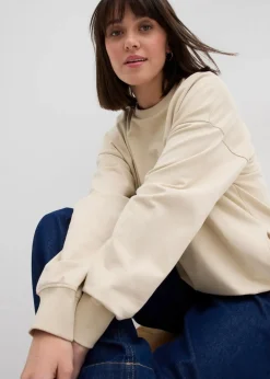 bonprix Sweat|Bekleidung·Blusen & Tuniken^Oversize Sweatshirt hellsand