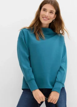bonprix Bekleidung·Röcke|Bekleidung·Blusen & Tuniken^Oversize Sweatshirt aus weichem Scuba pfeffergrün
