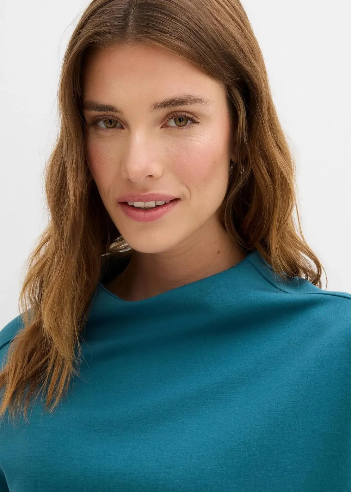 bonprix Bekleidung·Röcke|Bekleidung·Blusen & Tuniken^Oversize Sweatshirt aus weichem Scuba pfeffergrün