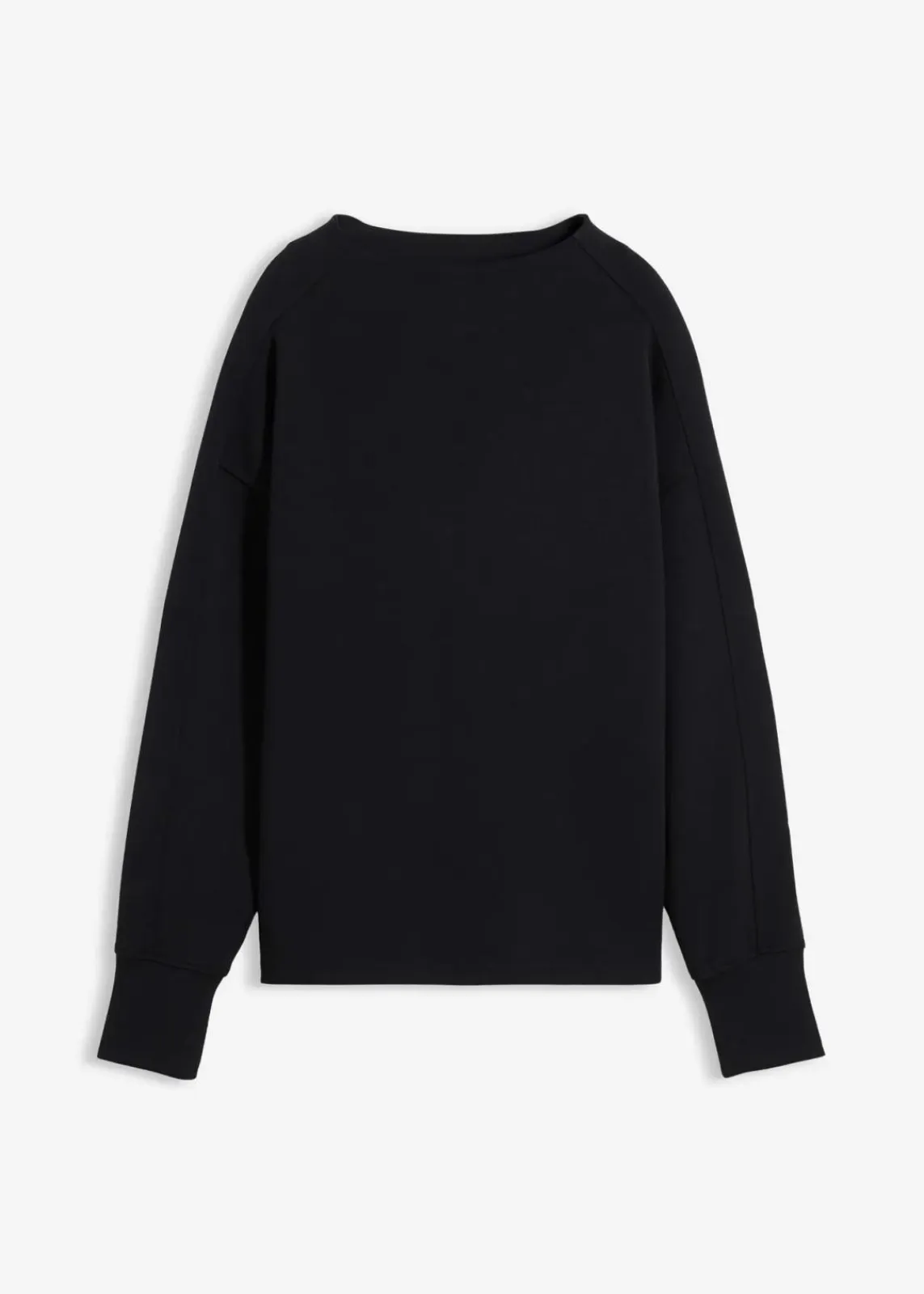 bonprix Sweat|Basics^Oversize Sweatshirt aus weichem Scuba schwarz