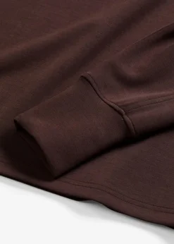 bonprix Sweat|Basics^Oversize Sweatshirt aus weichem Scuba dunkelbraun