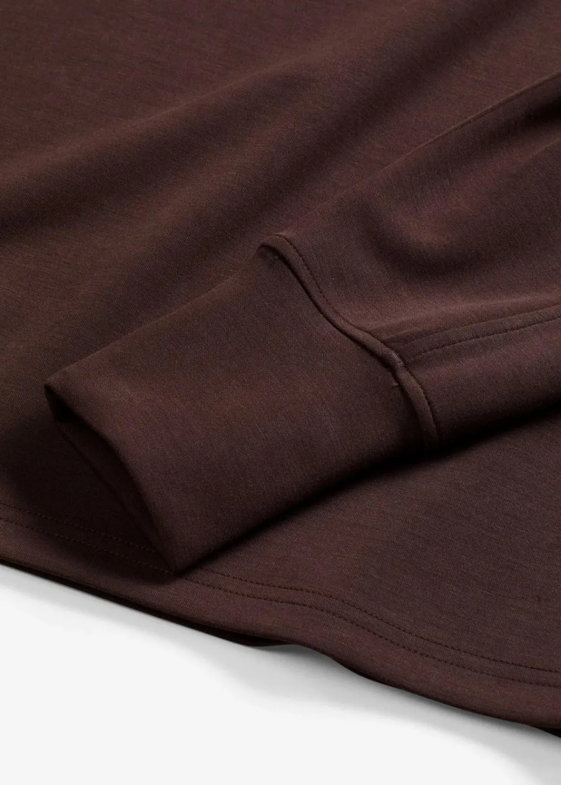 bonprix Sweat|Basics^Oversize Sweatshirt aus weichem Scuba dunkelbraun