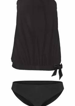 bonprix Nachhaltigere Materialien|Tankinis^Oversize Tankini mit abnehmbaren Trägern (2-tlg. Set) schwarz