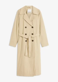 bonprix Bekleidung·Hosen|Jacken & Mäntel^Oversize Trenchcoat grünbeige