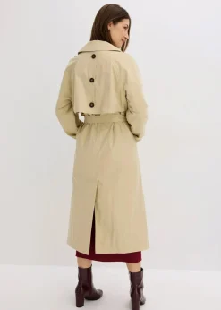 bonprix Bekleidung·Hosen|Jacken & Mäntel^Oversize Trenchcoat grünbeige