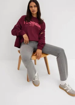 bonprix Shirts & Tops|Nachhaltigere Materialien^Oversize T-Shirt aus reiner Bio-Baumwolle ahornrot/mediumpink bedruckt